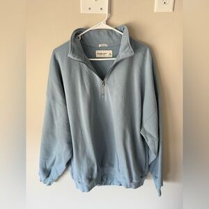 Abercrombie & Fitch Light Blue Zip-Up Sweater